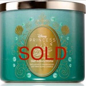 Disney Princess Ariel Candle -  Teal and Gold Bath & Body Works